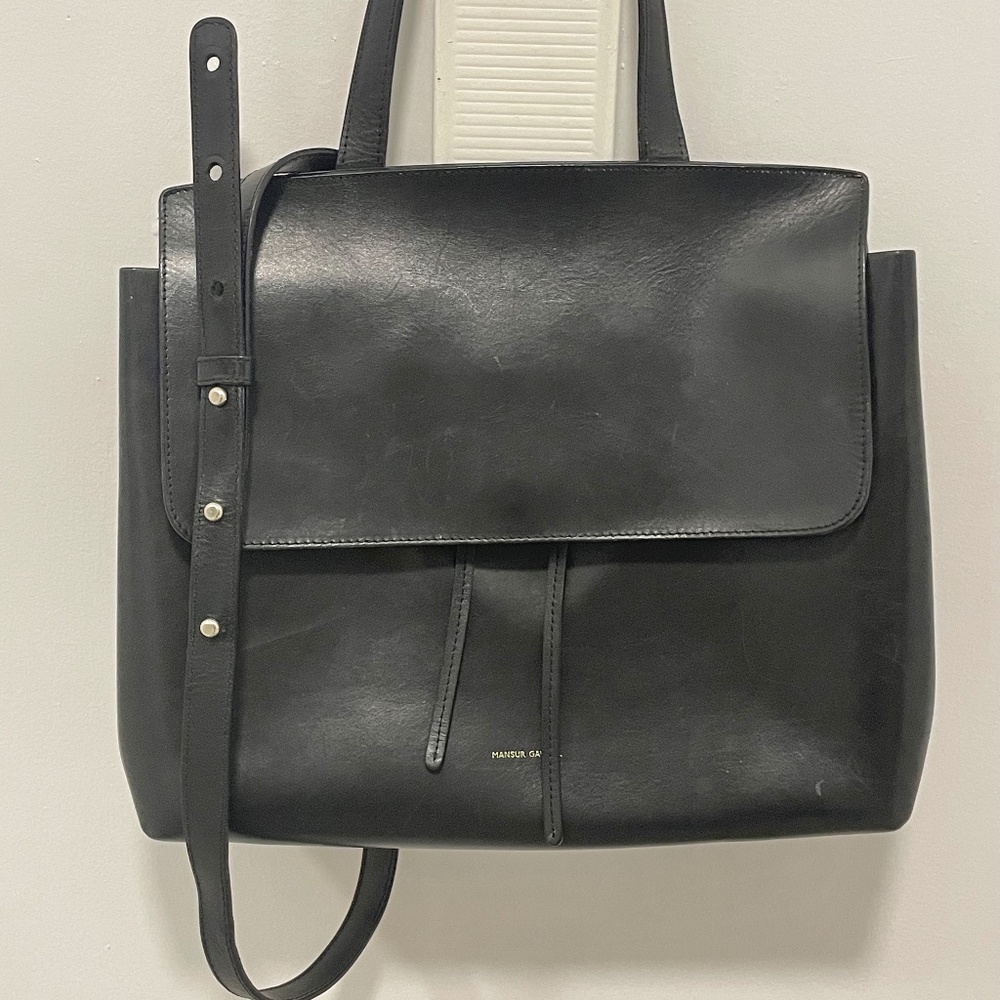 Mansur Gavriel Lady Black Leather crossbody bag